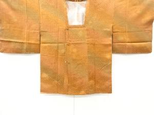 リサイクル　未使用品　斜め縞に花模様織り出し暈し道行コート